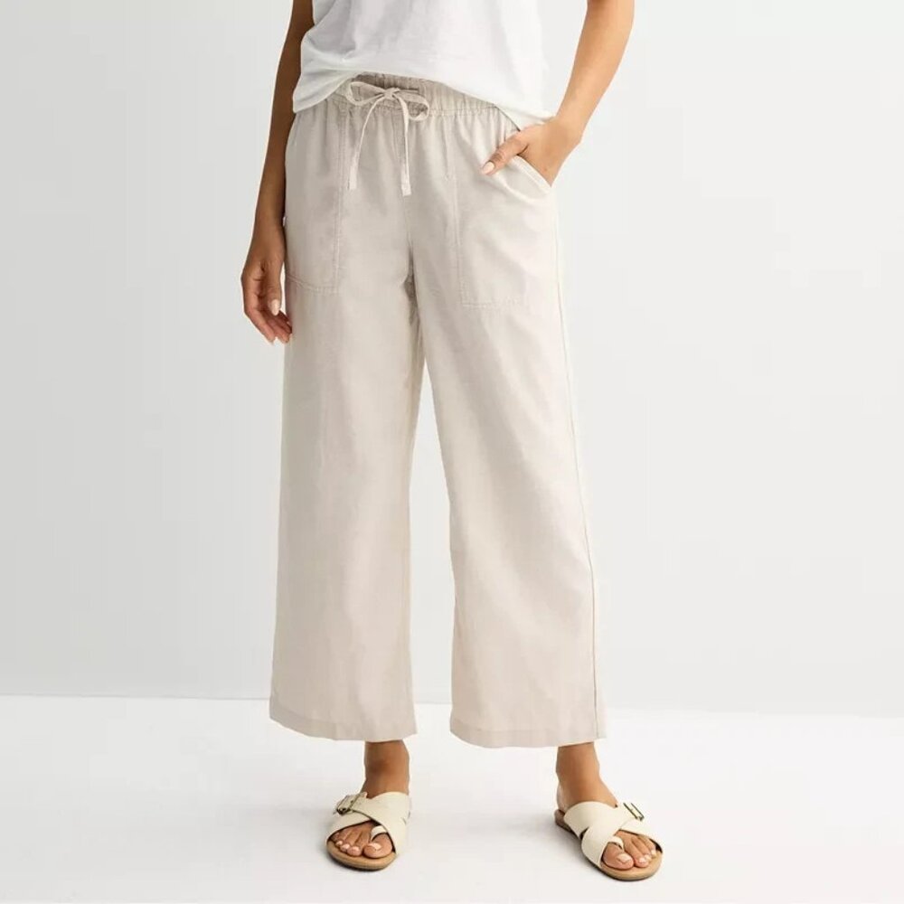 Sonoma Linen Wide Leg Pants 3X